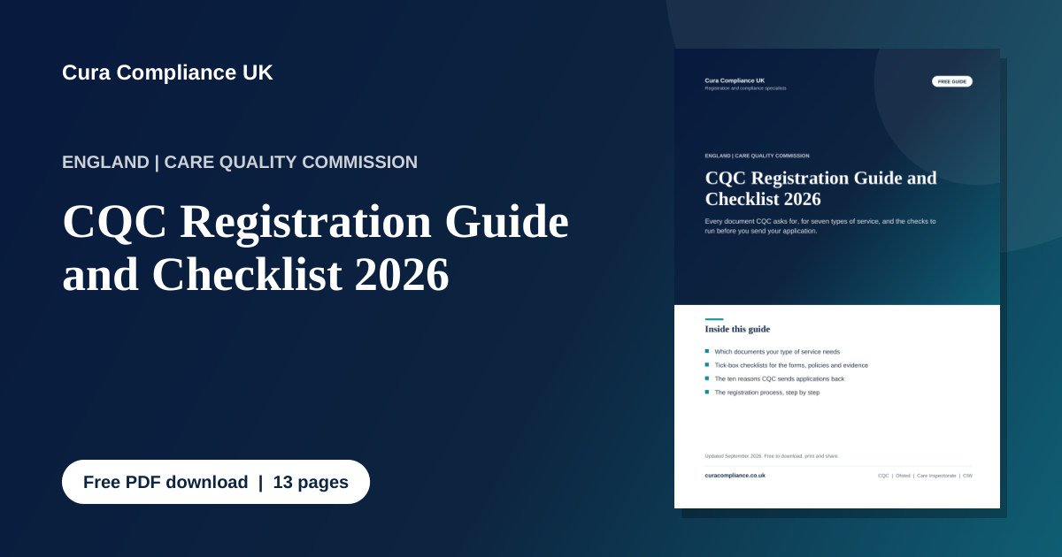 Free CQC registration guide and checklist from our CQC registration support team
