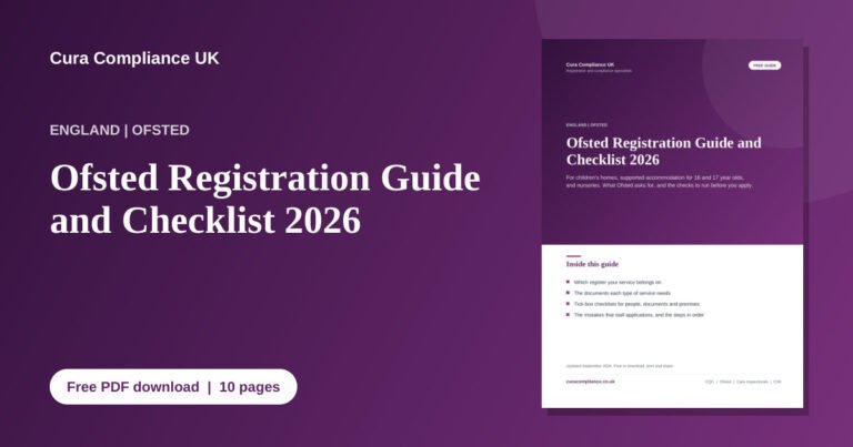 Cover of the free Ofsted Registration Guide and Checklist 2026